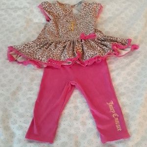 Girls Juicy Couture Shirt & Leggins two piece set